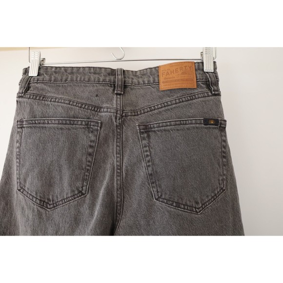 Faherty Mens Size 28 5 Pocket Black Dyed Straight Leg Jeans Pants Denim Stretch - Picture 4 of 11